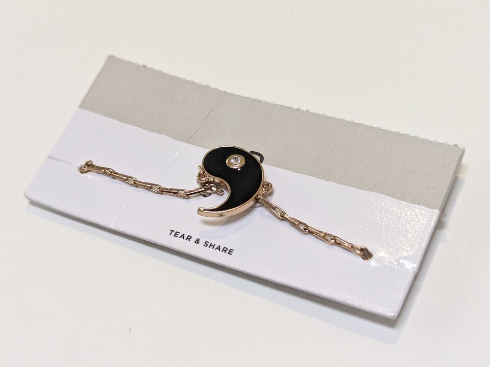 BP Half Yin Yang Friendship Bracelet Black Yang Side ONLY